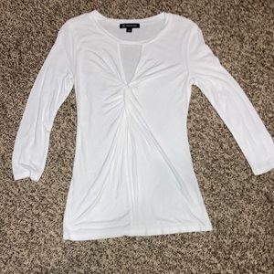 White quarter length shirt